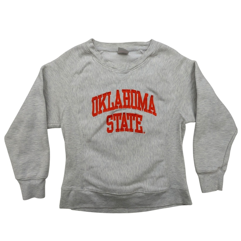 Oklahoma State Sweatshirt Womens XL Knights Crewneck Pullover Gray College